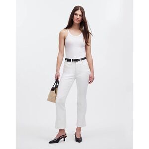 Madewell Kick Out Crop Jeans Pure White NWT